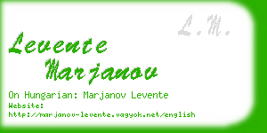 levente marjanov business card